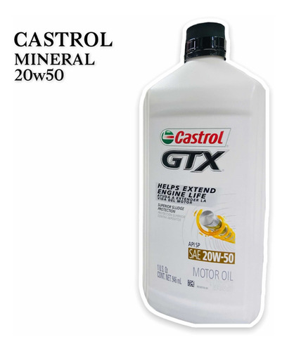 Aceite 20w50 Gtx Mineral Castrol