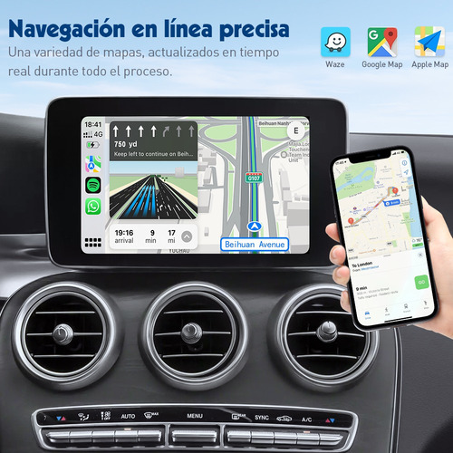 Caja Añadir Carplay Inalámbrico Gps Para Benz Con Pantalla