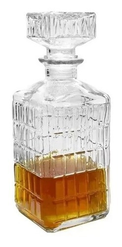 Botellón Whisky Cuadrado Whiskera Labrado 1000 Ml 