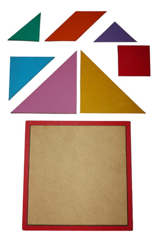 40 Tangram 15x15cm. Pintados Con Base. Instructivos