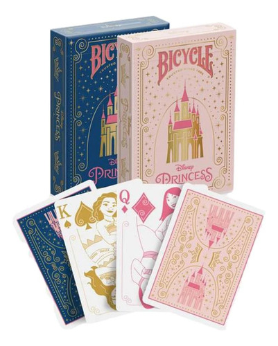 Pack Disney Princesas Azul/rosa By Bicycle Naipe Poker