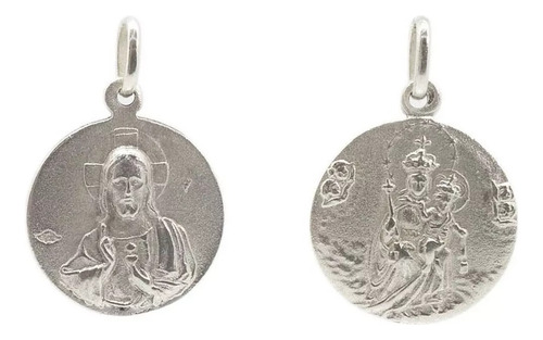 Medalla Escapulario Jesus + Tu Virgen Plata 925 Kendra Joyas