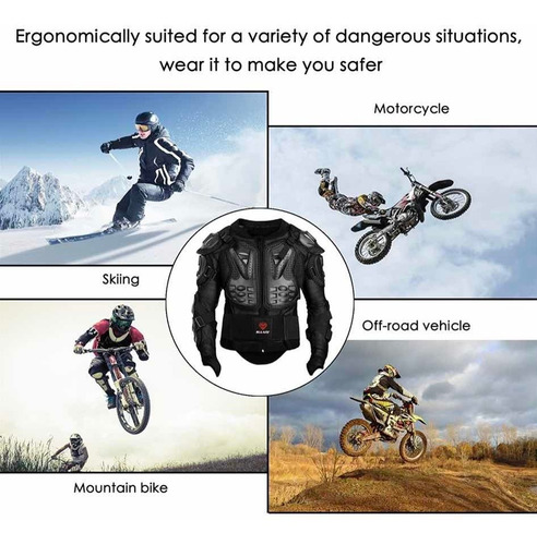 Chaqueta Protectora Motocicleta, Golpes, Accidentes, Tallas.