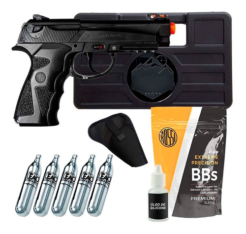 Combo C12 Airsoft 6mm + 1000un Bb's + Maleta + Acessórios