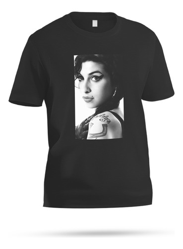 Polera Amy Winehouse Fotografia Blanco Y Negro