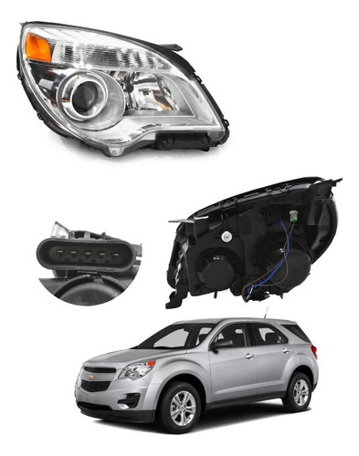 Faro Chevrolet Equinox Ltz 2010 2012 2015 C/lupa Derecho