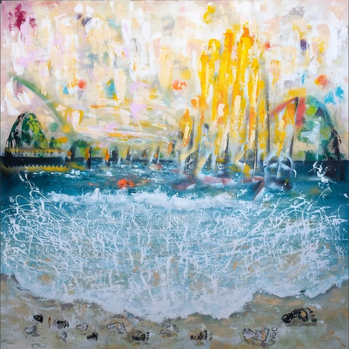 Cuadro Original De Autor Cazart Pintado A Mano Tela
