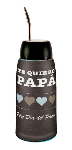 Mate Listo Ecocuero Regalo Dia Del Padre, Te Quiero Papa 