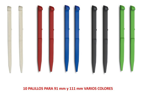 Imagen 3 de 3 de Paquete 10 Palillos, P/ Navajas 91 Mm, Victorinox, 5 Colores