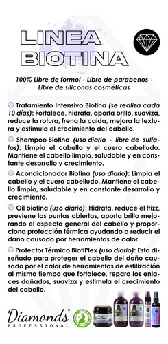 Set Shampoo Y Acondicionador Biotina 250ml C/u Diamonds