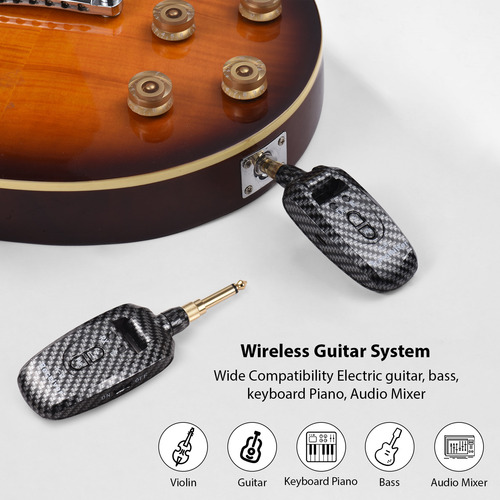 Sistema De Guitarra Inalámbrico Transmisor Recargable Uhf De