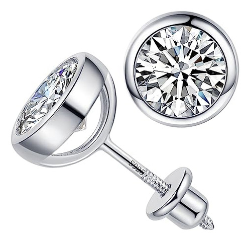 Aretes De Diamante Mujer Hombre 0.8ct-2ct Moissanit