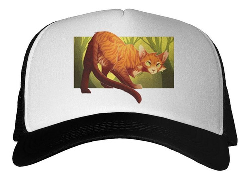 Gorra Gato Atigrado Naranja Ilustracion