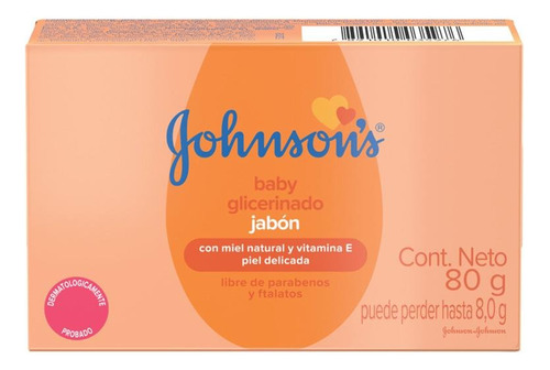 Jabón Para Bebe Glicerina Johnson Baby 80 Grs