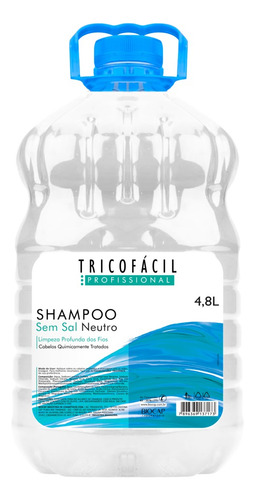 Shampoo Sem Sal Neutro 4,8 Litros Tricofácil