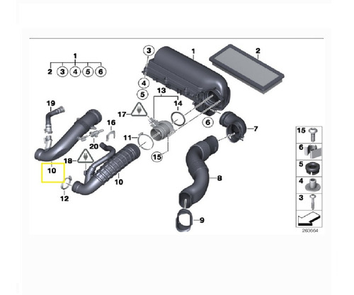 Manguera Aire Admision Mini Cooper 2009-2015 @