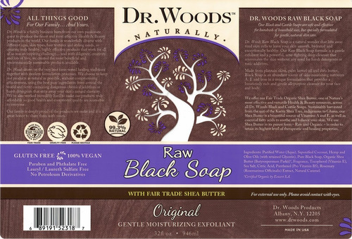 Dr. Woods Jabón Corporal Líquido Negro Crudo Con Manteca De