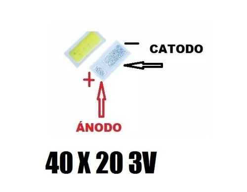 Imagen 3 de 4 de 50 Unidades Led Smd 4020 3v 0.5w Tv Backlight