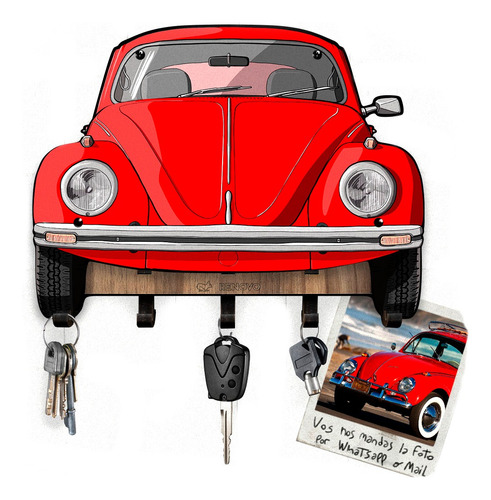 Portallaves Y Repisa Volkswagen Beetle Color A Eleccion
