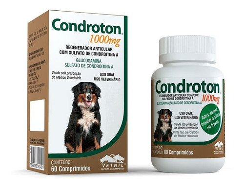 Imagem 7 de 7 de Condroton Regenerador Articular Vetnil Comprimidos 1000mg