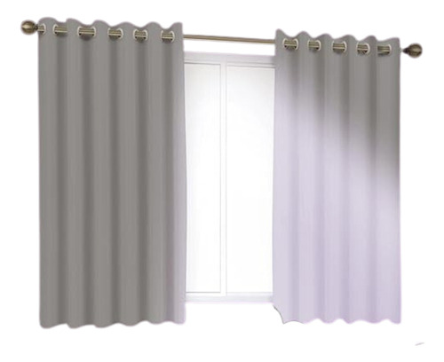 Cortina Blackout Com Ilhós Para Sala E Quarto 2m Altura