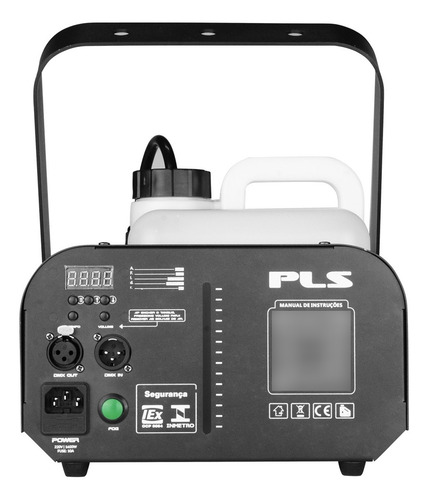 Máquina De Fumaça Dmx F-2000 Pls Com Controle Sem Fio 220v Cor Preto