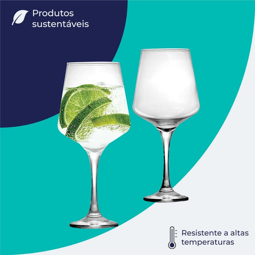 -taças Square Água, Taças De Vidro 6pcs, 490ml - Ruvolo Transparente