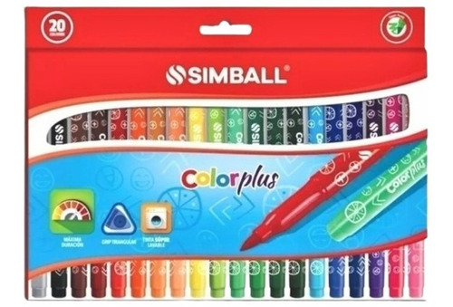 Marcador Simball Color Plus X20 Unidades