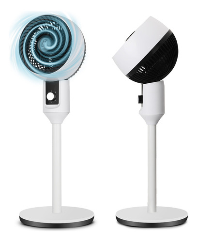 Ventilador De Pedestal Cm-top Portátil 3 Aspas Plástico 50 W Circulación De Aire Oscilación 2 In 1 Altura Ajustable Estructura Color Blanco