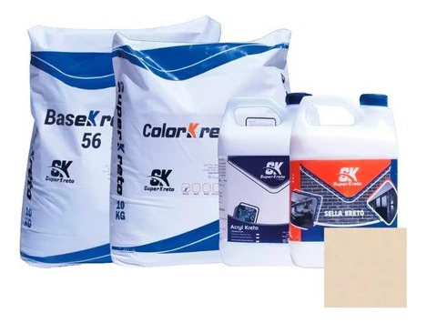 Microcemento Para Pared Beige Kit 5 Mt2 Super Kreto