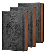 Comprar Paquete De 3 Diarios Vintage De Cuero Para Hombre, Tapa Blan