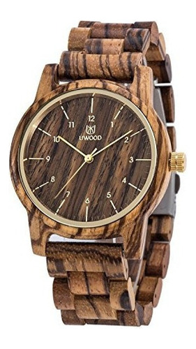 Relojes De Madera Uwood Leeev 405mm Reloj De Madera Hecho A