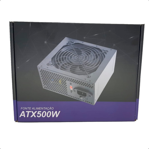Fonte Atx 500w Real Bpc/5330-b 24 Pinos Box Preto