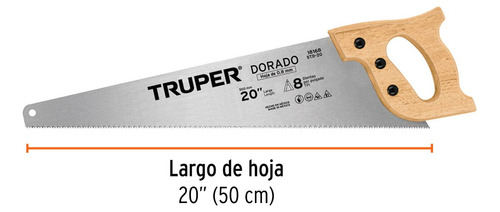 Serrucho 20 Dorado, 8 Dpp, Truper 18168