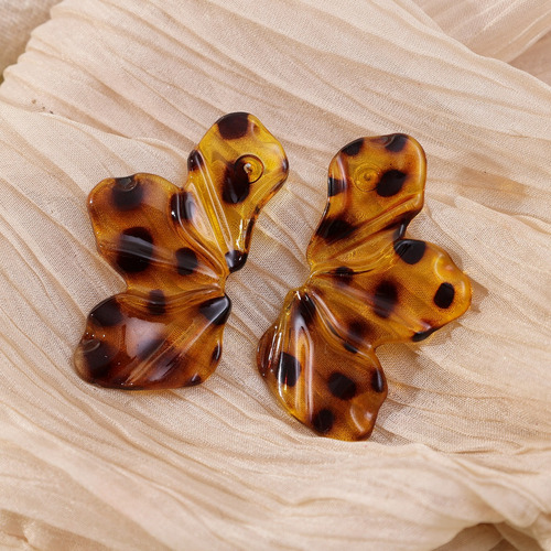 Pendientes De Tuerca Con Estampado De Leopardo Y Flores Para
