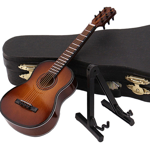 Mini Guitarra Con Soporte Y Estuche Para Niños