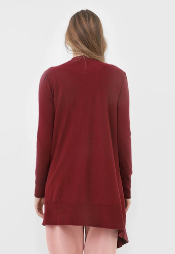 Cardigan Maxi Aberto Feminino Bordô Malwee Tam. M Ref. 62444