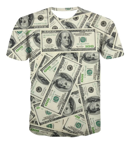 Camiseta Kyku Dollar Para Hombre Usa Money Polera 3d Polera