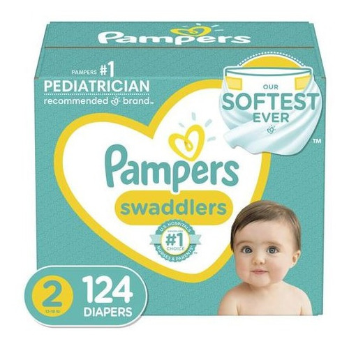 Pampers Swaddlers 2 X 124unds
