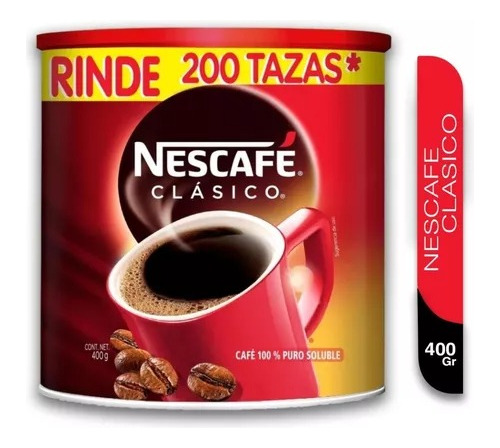 Café Instantáneo Clásico Nescafé Clásico Frasco 400 g