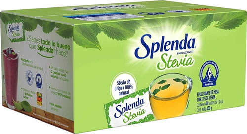 Splenda Stevia Sustituto De Azúcar Caja Con 400 Sobres 1g.