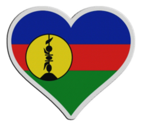Parche Bandera Corazon Nueva Caledonia