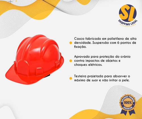 Imagem 4 de 7 de Capacete Segurança Epi Vermelho Beryl Deltaplus Kit C 5 Unid