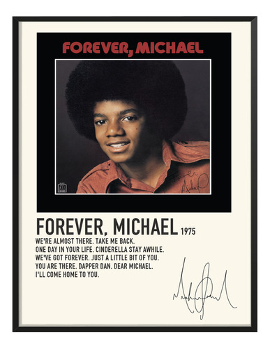 Cuadro Michael Jackson Music Album Tracklist Forever Michael