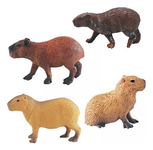 2 Capybara Juguete Figura Animales Modelo Capybara Estatua