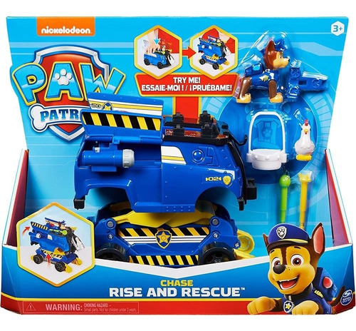 Vehículo Paw Patrol Chase Levanta Y Rescata