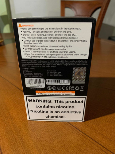 Imagen 3 de 5 de Geekvape L200 Legend 2 Usado Buen Estado