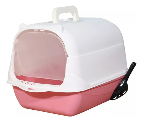 Cat Litter Box With Lid Pink Handheld Toilet