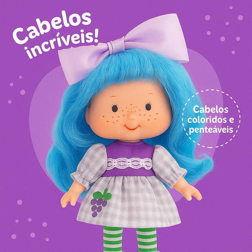Boneca Uvinha Estrela Original Moranguinho Anos 80 Rara