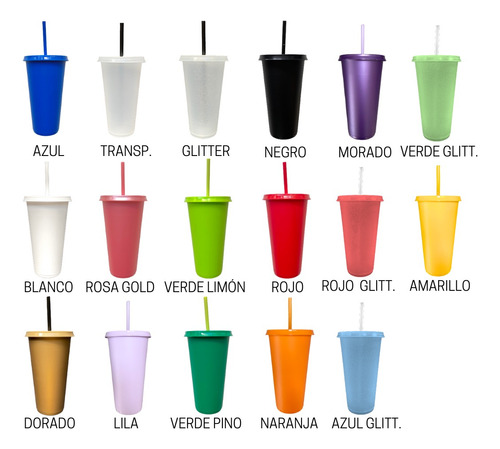130 Vasos Con Tapadera Y Popote 24 Oz Surtido
